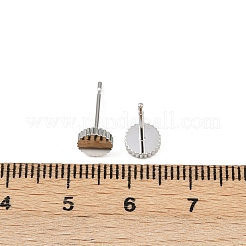 Orecchini a bottone in ottone da donna&nbsp;EJEW-G441-03P