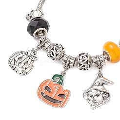 Halloween-Charm-Armbänder aus Emaille&nbsp;BJEW-JB12008