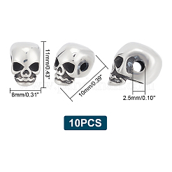 10 pz perline in acciaio inossidabile 304&nbsp;STAS-UN0043-85