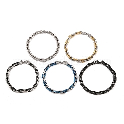 Bracelets à maillons ovales en acier inoxydable 304 pour hommes et femmes&nbsp;BJEW-G766-06