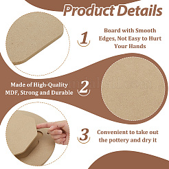 Tragbare Ton-Keilplatte aus mitteldichter Faserplatte (MDF) mit integrierter Konstruktion&nbsp;AJEW-WH0270-255