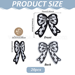20 pieza de parches para planchar o coser con bordado de lazo&nbsp;DIY-FG0007-64B