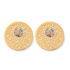 Boucles d'oreilles à tige en acier inoxydable 304 avec strass&nbsp;EJEW-Z089-22G