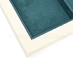 3 vassoio rettangolare per esposizione di gioielli in tessuto in microfibra con griglie&nbsp;ODIS-E018-03