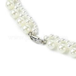 Collane di perle di plastica ABS e perle di conchiglia&nbsp;NJEW-JN05124