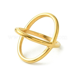 Anillos de dedo de acero inoxidable 304 con revestimiento iónico (IP)&nbsp;RJEW-Q815-05G-M