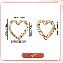20 anello a molla con strass in lega di zinco&nbsp;FIND-SP0004-36LG