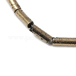 Fili di perle di roccia lavica naturale elettrodeposta&nbsp;G-K388-03A-07