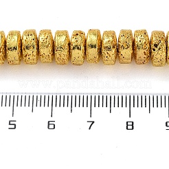 Fili di perle di roccia lavica naturale elettrodeposta&nbsp;G-I360-A04-01