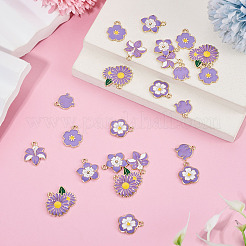 30 pendentif en alliage et émail de 6 styles&nbsp;ENAM-TADJ0001-04B