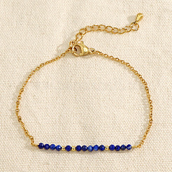 Bracelets à maillons en perles de lapis-lazuli naturelles&nbsp;AL8612-6