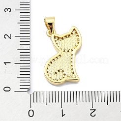 Pendenti in zirconi cubici trasparenti in micro pavè di ottone&nbsp;KK-A221-12G