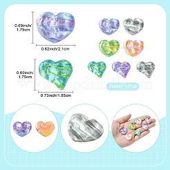 14 Stück 7 Stile transluzente Decoden-Cabochons aus Kunstharz.&nbsp;CRES-FS0001-16