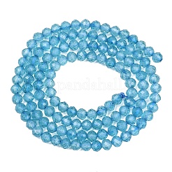 Brins de perles de topaze bleue naturelle&nbsp;G-B175-D21-3mm