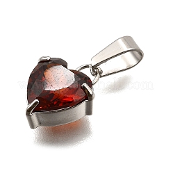 Pendentifs en acier inoxydable 304 micro pavés de zircones cubiques&nbsp;STAS-B086-13P-01