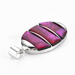 Natürliche Abalone Muschel / Paua Muschel große Anhänger&nbsp;SHEL-N333-009A-B02