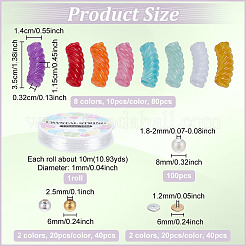 DIY-Kits zur Herstellung von Armbändern aus gebogenen Acrylperlen&nbsp;DIY-NB0013-06