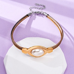 Mehrreihige Armbänder aus 304 Edelstahl&nbsp;BJEW-A036-07G