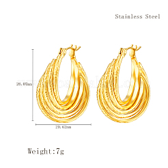 Eleganti orecchini a cerchio irregolari in acciaio inossidabile 304&nbsp;PZ3309