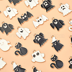 70pcs 14 Arten Halloween-Legierungs-Emaille-Anhänger&nbsp;ENAM-CJ0002-18