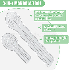 4 righello per pittura acrilica con mantra in 2 stili&nbsp;TOOL-DC0001-31