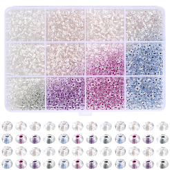 2000 lot de 4 perles de rocaille transparentes réactives aux UV.&nbsp;SEED-PA0001-24