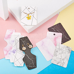 Präsentationskarten für Halsketten und Ohrringe aus Papier mit Marmormuster&nbsp;DIY-YS0001-26