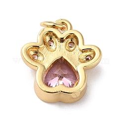 Ciondoli in ottone placcato a cremagliera con pavé di zirconi&nbsp;KK-O142-58G