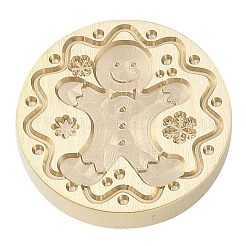 Weihnachtsserie Wachssiegel Messing Stempelkopf&nbsp;LS-AJEW-M037-01G-21