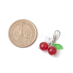 Pendentifs en perles de jade malaisien naturel&nbsp;HJEW-JM02846
