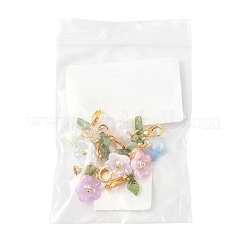 8 Stück 8 Farben Blumen-Acryl-Anhänger-Dekorationen&nbsp;HJEW-FS00034-04