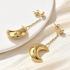 Boucles d'oreilles pendantes en acier inoxydable 304&nbsp;EJEW-C137-04G
