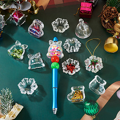 12 stücke 3 arten weihnachten thema transparent acryl perlen&nbsp;TACR-TA0001-76