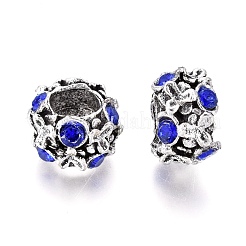Legierung Rhinestone Unterlegscheibe europäischen Perlen&nbsp;ALRI-J051-04AS