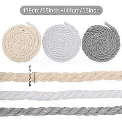 3 Beutel 3 Farben 3-lagig gedrehte Makramee-Baumwollkordel&nbsp;OCOR-CA0001-30