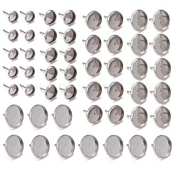 Orecchini a bottone in acciaio inossidabile 304 anti-ossidazione 50 pz 5 stili&nbsp;STAS-LS0001-14P