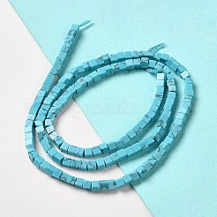 Abalorios de turquesas sintéticas hebras&nbsp;G-B064-A47