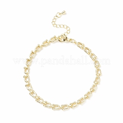 In ottone lettera iniziale u link catena collana braccialetto cavigliera&nbsp;SJEW-JS01235