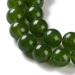 Gefärbte natürliche weiße Jade Imitation chinesischer Jade/Taiwan Jade runde Perlen Stränge&nbsp;GSR063-8MM