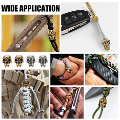 4 stücke 2 farben outdoor edc werkzeug messing fallschirm seil europäischen perlen&nbsp;KK-NB0003-63