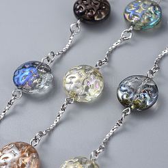 Chaînes de perles de verre électroplaqué à la main&nbsp;AJEW-JB00494