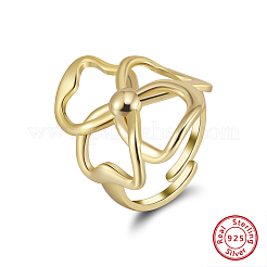 925 verstellbarer Fingerring aus Sterlingsilber für Damen&nbsp;RJEW-H257-03G