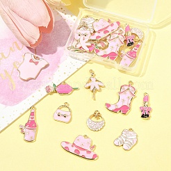 20 pièces 10 styles pendentifs en émail en alliage de placage de rack&nbsp;ENAM-FS0002-74