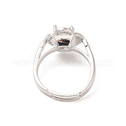 Micro ottone spianare anelli zirconi&nbsp;RJEW-R146-06E-P
