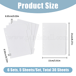 Feuilles de séparation pour carnet de notes à reliure papier A5&nbsp;AJEW-WH0314-363C