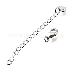 Messing-Mikropavé mit Zirkonia-Ende und Kette&nbsp;KK-V011-27P