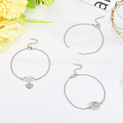 18 Stück 304 Edelstahl-Kettenarmbandherstellung&nbsp;MAK-SC0001-34