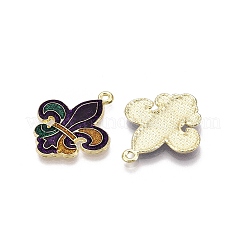 Anhänger aus Emaille-Legierung und Glitzerpulver zum Thema Karneval/Mardi Gras&nbsp;ENAM-T020-53D-RS