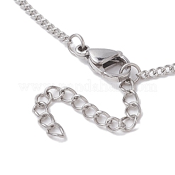 Collier en macramé en acier inoxydable 304&nbsp;NJEW-JN04902-02