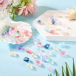 66 Stück 11 Farben transparente Sprühfarbe Glasperlen&nbsp;GLAA-TA0003-18
